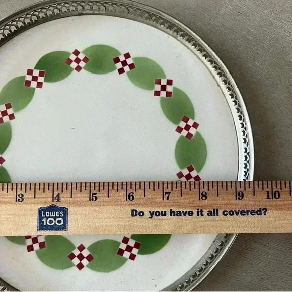 Vintage Germany Art Deco Christmas Cake Plate - Picture 5 of 6